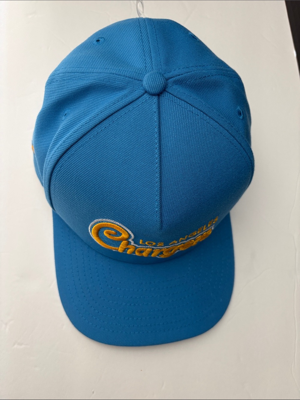 Men's New Era Powder Blue Los Angeles Chargers A-Frame 9FIFTY Snapback Hat - Picture 8 of 9
